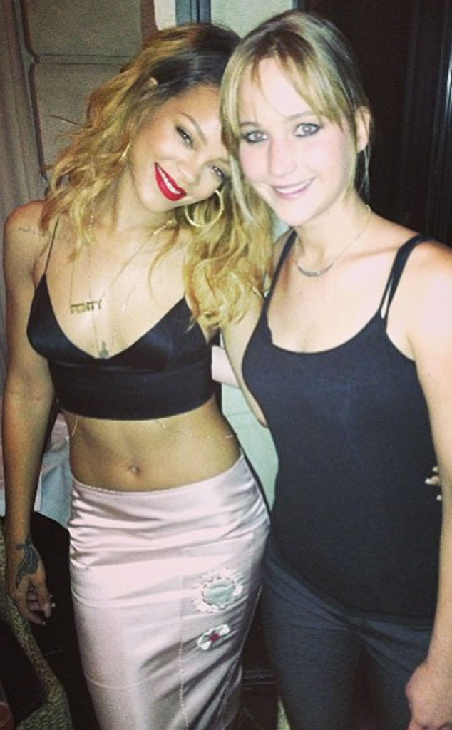 Rihanna, Jennifer Lawrence, Instagram Rihanna, Jennifer Lawrence, Instagram